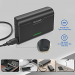 Dock sạc 3 pin Eclaté dành cho Gopro tích hợp 5/6/7/8/9/10/11/12 có khay đựng thẻ nhớ - Ảnh 3