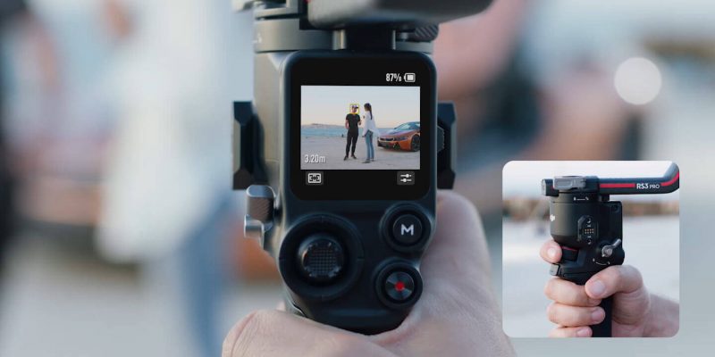 DJI RS 3 Pro sở hữu màn hình cảm ứng màu lớn 1.8inch