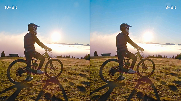 DJI Osmo Action 3 sở hữu độ sâu màu lên đến 10 bit