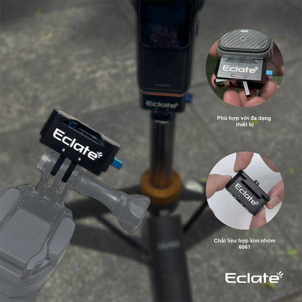 Bộ Kit Quick release Eclaté dành cho insta360,gopro,Dji | Hợp Kim Nhôm