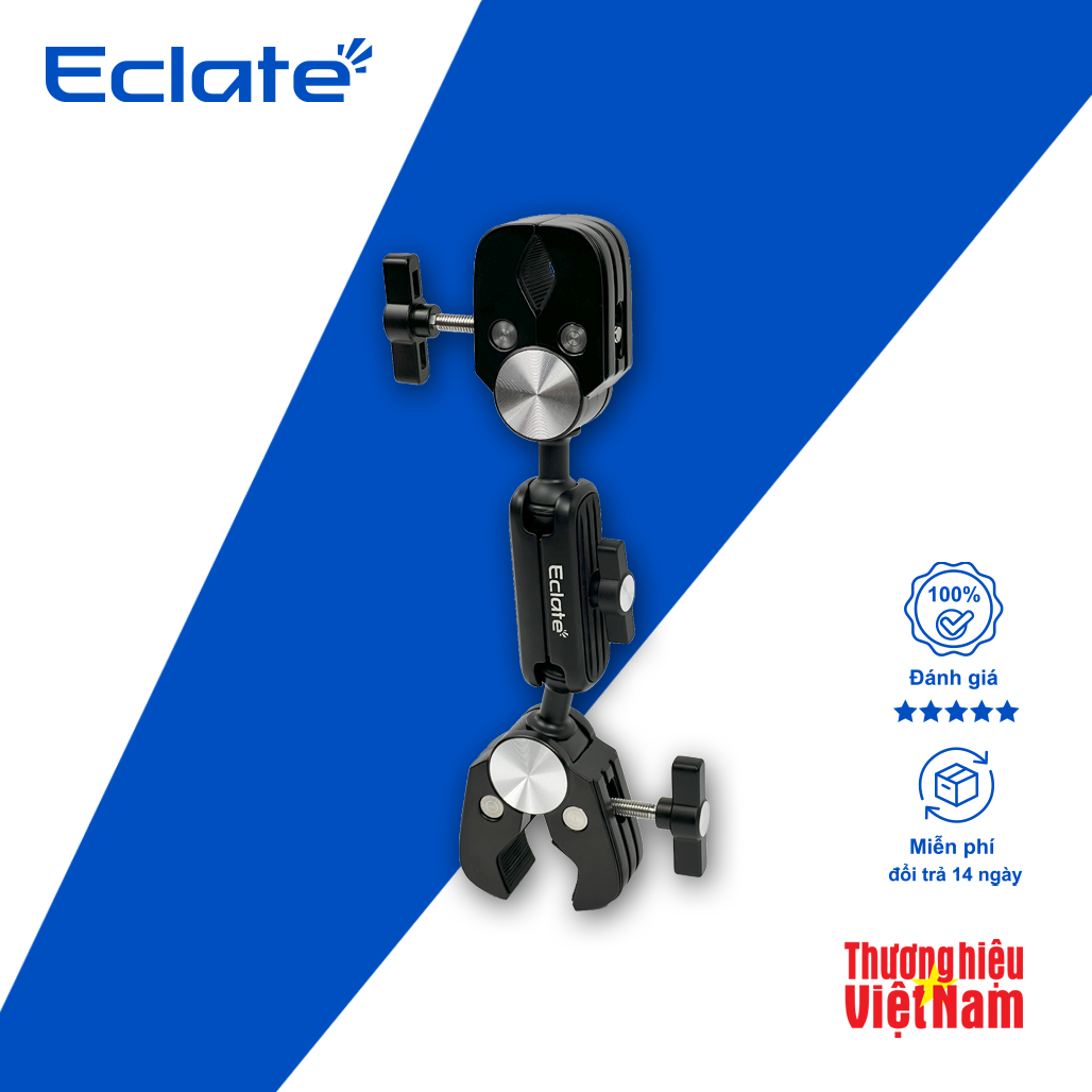 kep-doi-1 Giá kẹp cho action camera Eclate| Gopro, Insta360, DJI| CNC - Ảnh 1