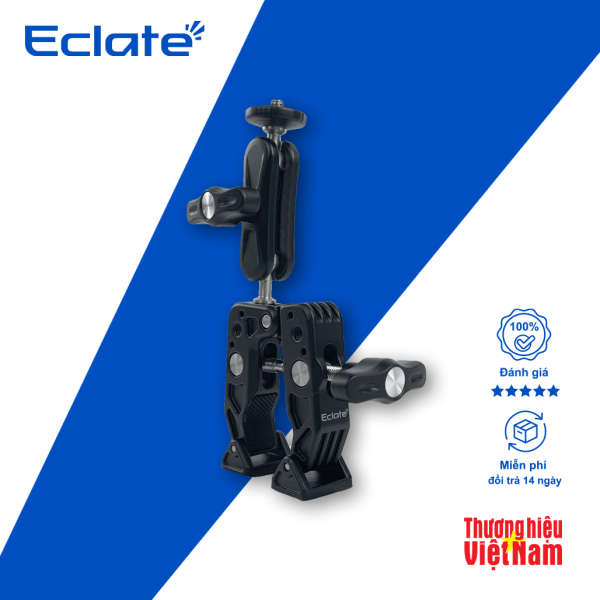 Giá kẹp Magic Arm Eclaté dành cho insta360,gopro,Dji| Hợp Kim Nhôm| kẹp đơn