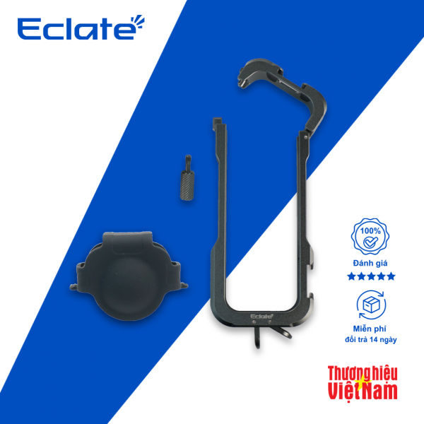 Khung camera cage Eclaté |Hợp Kim Nhôm | dành cho insta360 x4| Hỗ trợ quay dọc