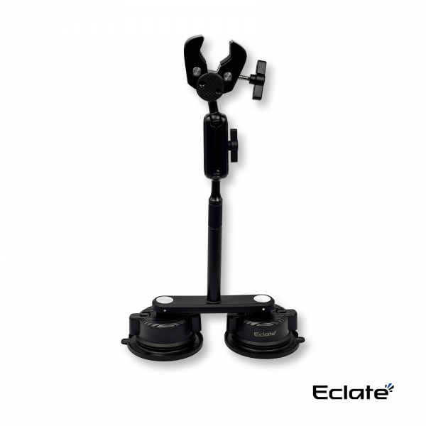 Hút kính kiêm Giá kẹp cho action camera Eclate| Gopro, Insta360, DJI| CNC – Kẹp đơn + nối dài