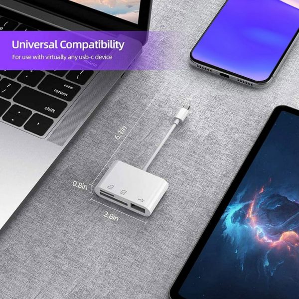Đầu đọc thẻ chân Type C | 3 trong 1 | thẻ TF, SD,USB | OTG