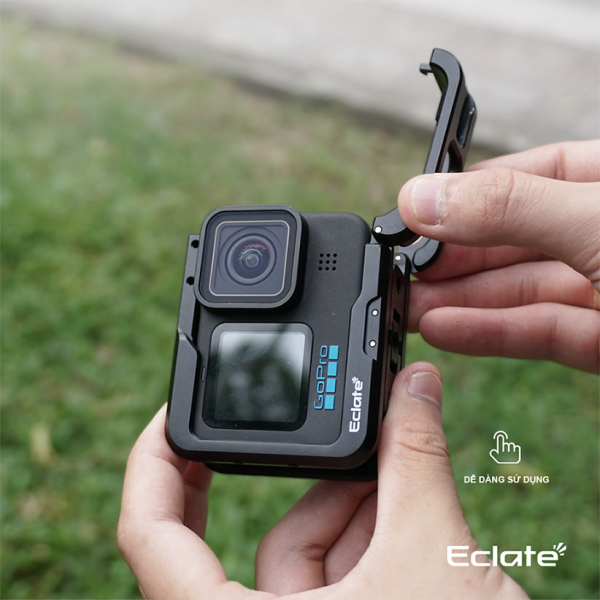 Khung camera cage Eclaté | Hợp Kim Nhôm | dành cho Gopro 9/10/11/12/13 | Hỗ trợ quay dọc