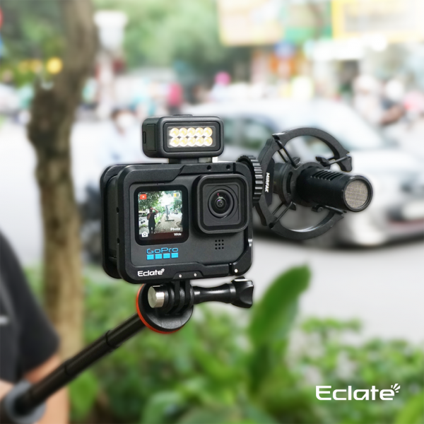 Khung camera cage Eclaté | Hợp Kim Nhôm | dành cho Gopro 9/10/11/12/13 | Hỗ trợ quay dọc