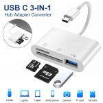 Đầu đọc thẻ chân Type C | 3 trong 1 | thẻ TF, SD,USB | OTG