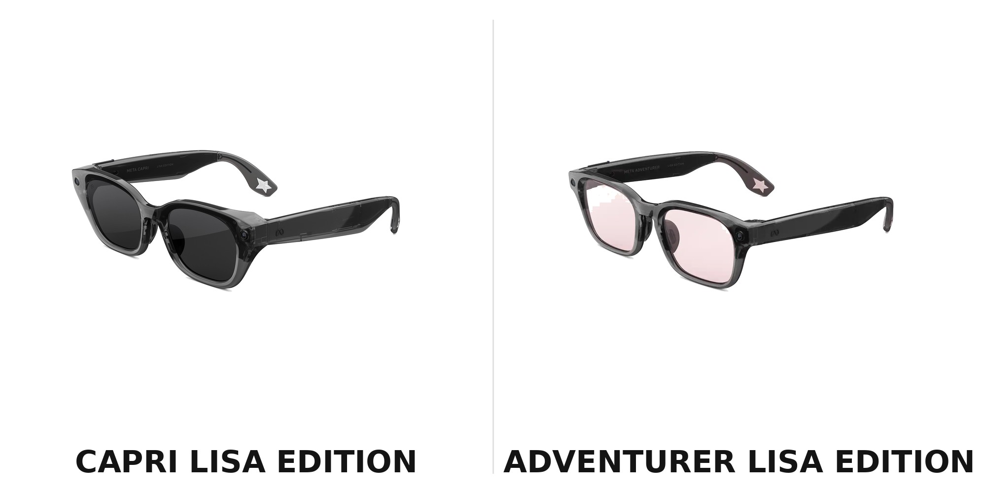 2 phiên bản Kính thông minh Meta Glasses LISA Edition: Capri LISA Edition và Adventurer LISA Edition