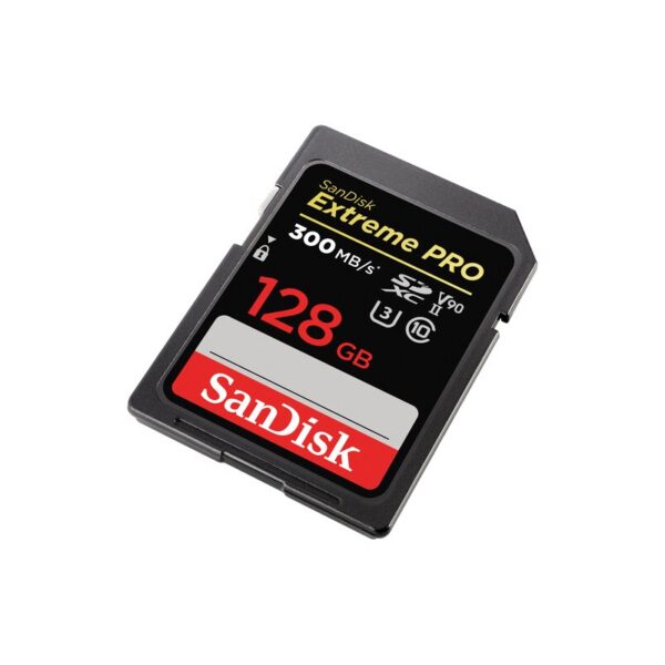 Thẻ nhớ SanDisk Extreme PRO SDXC UHS-II 128GB góc nghiêng