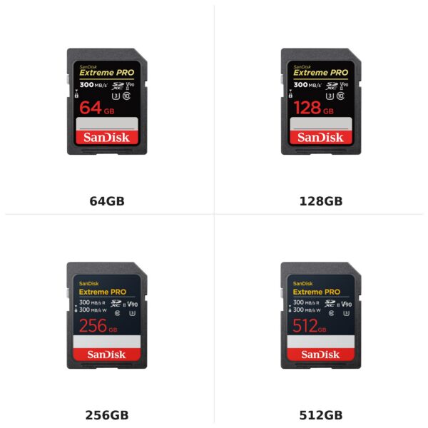 SanDisk Extreme PRO SDXC UHS-II - 4 dung lượng 64GB 128GB 256GB 512GB